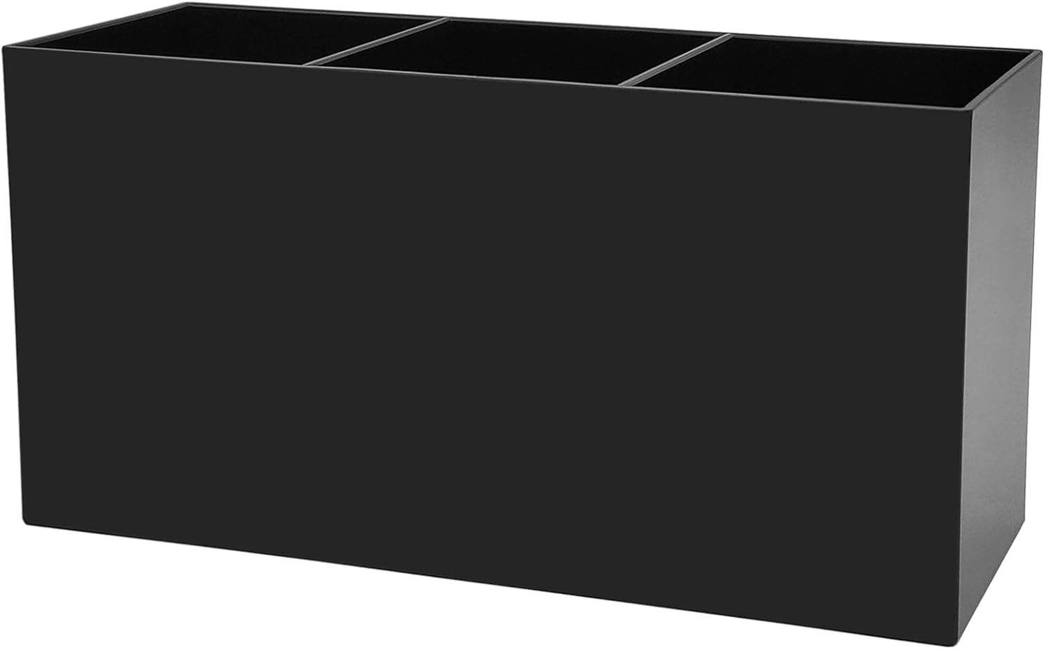 Clear Makeup Brush Organizer.Acrylic Cosmetic Brushes Storage Holder with 3 Slots.Pencil Pen Holder for Desk.Desk Organizer and Accessories for Vanity